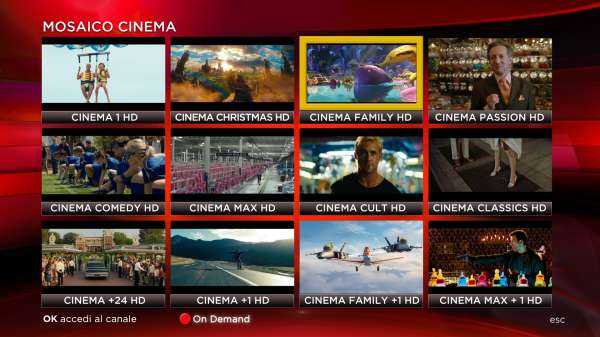 Sky Cinema HD: dal 1 Dicembre sul canale 300 nasce il "Mosaico Cinema" | Digitale terrestre: Dtti.it