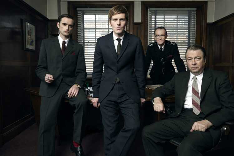 Mammoth Screen Ltd presents  ENDEAVOUR for ITV  Picture shows:  SHAUN EVANS as Endeavour, JACK LASKEY as DS Peter Jakes, ANTON LESSER as Ch Supt Bright and ROGER ALLAM as DI Fred Thursday  © ITV / Mammoth  For more info please contact Pat Smith at patrick.smith@itv.com or 02071573044