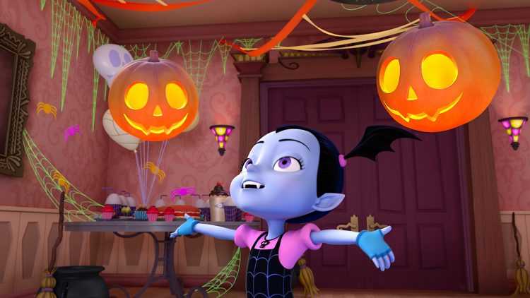 VAMPIRINA - "Hauntleyween" - Vampirina and her family invite their Transylvanian friends to celebrate Halloween in Pennsylvania. This episode of "Vampirina" airs Monday, October 1 (10:30 - 11:00 A.M.) on Disney Channel. (Disney Junior)
VAMPIRINA