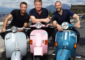 EMBARGOED PICTURE: FOR PUBLICATION FROM TUESDAY 2ND OCTOBER 2018
From Studio Ramsay 

GORDON, GINO AND FRED: ROADTRIP
Ep1 The Italian Job 
Wednesday 10th October 2018 on ITV 

Pictured: Gino D'Acampo, Gordon Ramsay and Fred Sirieix in Naples in the shadow of Mount Vesuvius take to mopeds in search of the oldest pizzeria in town

Three big egos, one small van. Gordon, Gino and Fred pack up their camper van once again and head off on a European adventure, but this time itÕs personal as each episode takes us on a tour of their cherished homelands, each of them with a special occasion to prepare for. With three countries, three weeks and three coqs au vin in close confinement what could possibly go wrong?

 In episode one, Gordon, Gino and Fred start their road trip in GinoÕs homeland of Italy, where Gino needs help to pull off an event that is close to his heart. His best friendÕs vow renewal ceremony is taking place in front of 50 guests, in just four daysÕ time.

© ITV 

Photographer: Tony Ward 

For further information please contact Peter Gray
0207 157 3046 peter.gray@itv.com  

This photograph is © ITV and can only be reproduced for editorial purposes directly in connection with the  programme GORDON, GINO AND FRED: ROADTRIP or ITV. Once made available by the ITV Picture Desk, this photograph can be reproduced once only up until the Transmission date and no reproduction fee will be charged. Any subsequent usage may incur a fee. This photograph must not be syndicated to any other publication or website, or permanently archived, without the express written permission of ITV Picture Desk. Full Terms and conditions are available on the website www.itvpictures.com