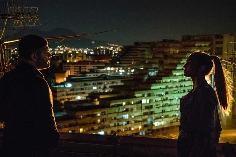 Set di "Gomorra 4", regia di Ciro Visco.
Nella foto Salvatore Esposito e Cristiana Dell’Anna.
Foto di Gianni Fiorito
Questa fotografia è solo per uso editoriale, il  diritto d'autore è della società cinematografica e del fotografo assegnato dalla società di produzione del film  e può essere riprodotto solo da pubblicazioni in concomitanza con la promozione del film. 
E’ obbligatoria la menzione  dell’autore- fotografo: Gianni Fiorito.