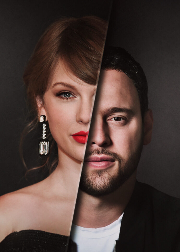 Taylor Swift vs Scooter Braun: Bad Blood Key Art